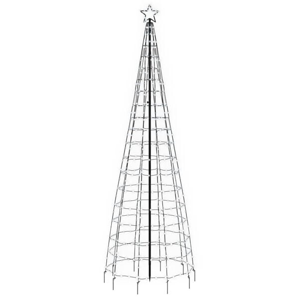 vidaXL Árbol de Navidad LED con estacas 570 LEDs blanco frío 300 cm