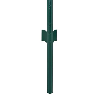vidaXL Valla de malla de alambre con postes de acero 25x1 m verde
