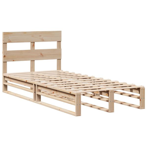 vidaXL Estructura de cama sin colch&oacute;n madera maciza de pino 90x200 cm