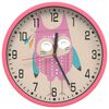 vidaXL Reloj de pared poliestireno y cristal rosa &Oslash;25,5 cm