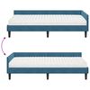 vidaXL Estructura de Cama Esquina con Colch&oacute;n 2 pcs Azul Terciopelo
