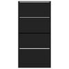 vidaXL Mueble zapatero con 4 cajones abatibles negro 80x21x163,5 cm