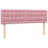 vidaXL Cama box spring con colch&oacute;n y LED terciopelo rosa 160x210 cm