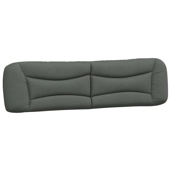 vidaXL Cabecero de cama acolchado Hvar tela gris oscuro 200 cm