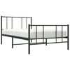 vidaXL Estructura cama sin colch&oacute;n con estribo metal negro 80x200 cm