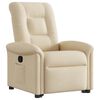 vidaXL Sill&oacute;n reclinable elevable de tela color crema