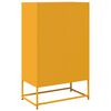 vidaXL Aparador de acero amarillo mostaza 68x39x111,5 cm