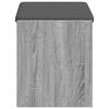vidaXL Banco de entrada con coj&iacute;n Gris Sonoma 63 x 38 x 45 cm