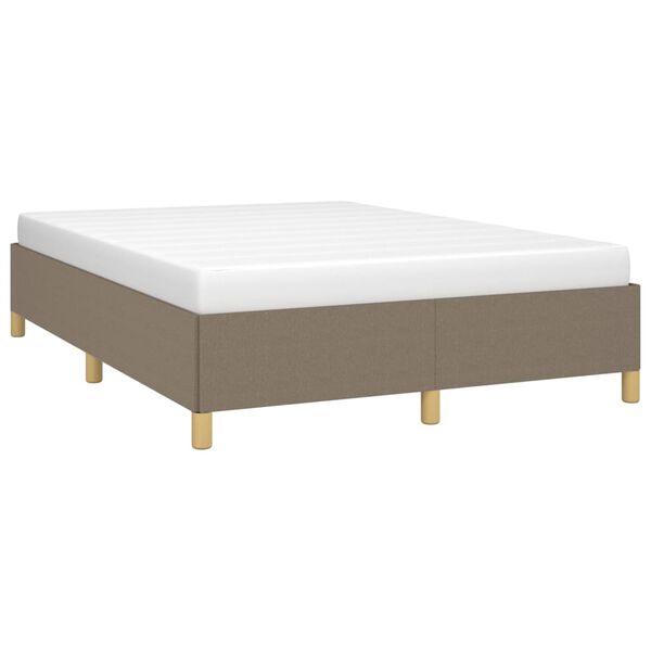 vidaXL Cama sin colchón tela gris taupe 140x200 cm