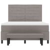 vidaXL Cama tipo Box Spring con colch&oacute;n Taup&eacute; 140 x 190 cm tela