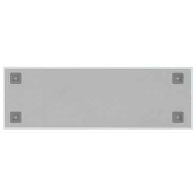 vidaXL Pizarra magnética de pared vidrio templado blanco 60x20 cm