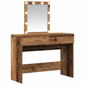 vidaXL Mesa Tocador Madera vieja 100 x 40 x 130 cm