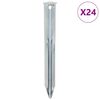 vidaXL Clavijas para tienda 24 uds acero galvanizado 17 cm &Oslash;20 mm