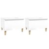 vidaXL Mesas auxiliares 2 uds contrachapada blanco brillo 50x46x35 cm