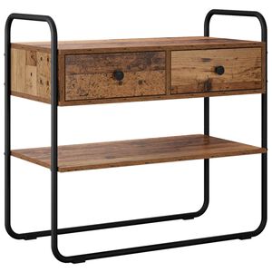 vidaXL Mesa Consola Madera envejecida 80 x 40 x 75 cm
