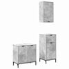 vidaXL Juego de muebles de ba&ntilde;o 3 uds. Gris Concreto
