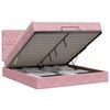 vidaXL Cama otomana con colch&oacute;n Rosa 140 x 190 cm Terciopelo