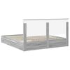 vidaXL Cama con almacenamiento con cabecera Gris Sonoma 180 x 200 cm