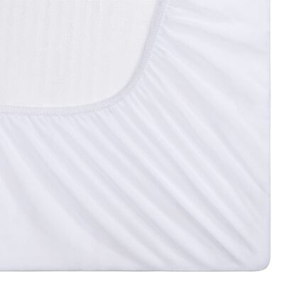 vidaXL Sábanas bajeras impermeables 2 uds algodón blanco 100x200 cm