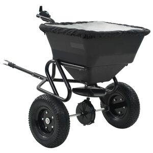 vidaXL Carro remolque esparcidor de sal PVC y acero 125x74x79 cm 45 L