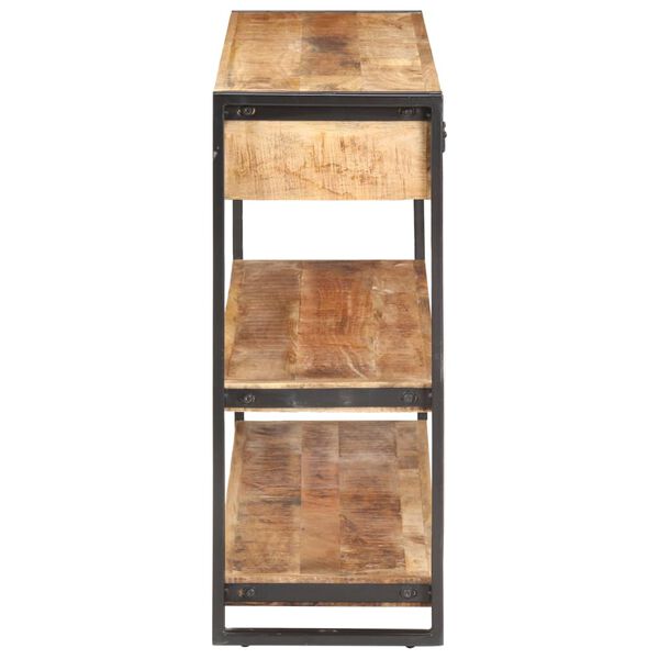 vidaXL Aparador de madera maciza de mango y rugosa 120x30x75 cm