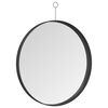 vidaXL Espejo colgante con gancho negro 50 cm