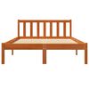 vidaXL Estructura de cama sin colch&oacute;n madera maciza marr&oacute;n 120x190 cm