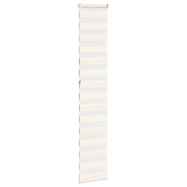 vidaXL Estor cebra beige m&aacute;rmol tejido ancho 40,9 cm poli&eacute;ster