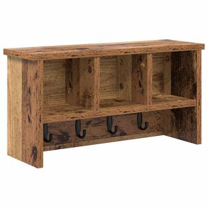 vidaXL Perchero de pared Montada en la pared Madera vieja
