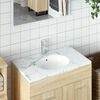 vidaXL Lavabo de ba&ntilde;o ovalado cer&aacute;mica blanco 38,5x33,5x19 cm
