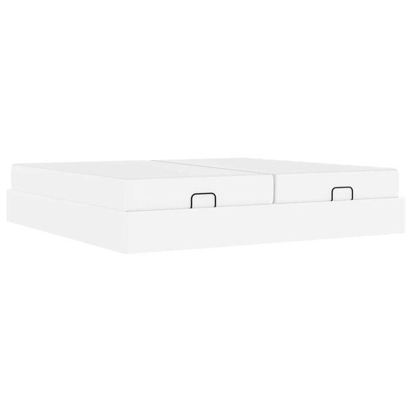 vidaXL Estructura de cama con colch&oacute;n con colch&oacute;n 2 pcs PVC