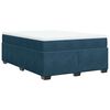vidaXL Cama box spring con colch&oacute;n terciopelo azul oscuro 140x190 cm