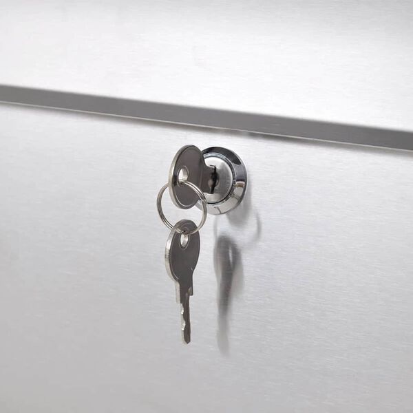 Conjunto de 2 buzones con soporte de acero inoxidable