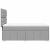 vidaXL Cama box spring con colch&oacute;n tela gris claro 90x190 cm