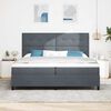 vidaXL Cama tipo Box Spring Gris oscuro 200 x 200 cm Terciopelo