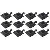 vidaXL L&aacute;mparas solares cuadradas de exterior negras 12 uds LED 12 cm