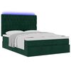 vidaXL Estructura cama otomana colchones terciopelo verde oscuro