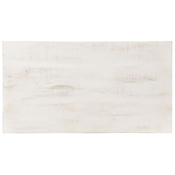 vidaXL Mesa de centro de madera maciza de mango blanca 110x60x45 cm