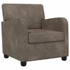 vidaXL Sill&oacute;n Gris oscuro Cuero de Suede Sint&eacute;tico