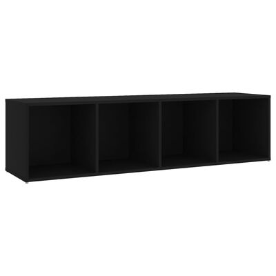 vidaXL Juego de mueble para TV de 5 piezas aglomerado negro