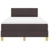 vidaXL Cama tipo Box Spring Marr&oacute;n Oscuro 120 x 190 cm tela