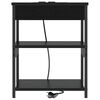 vidaXL Armario de Noche 2 pcs Roble Negro 41 x 31 x 51 cm