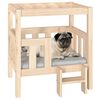 vidaXL Cama para perros madera maciza de pino 65,5x50,5x70 cm