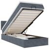 vidaXL Estructura cama otomana colch&oacute;n terciopelo gris oscuro 90x190cm