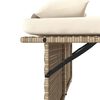 vidaXL Sillón reclinable de jardín con cojines ratán sintético beige