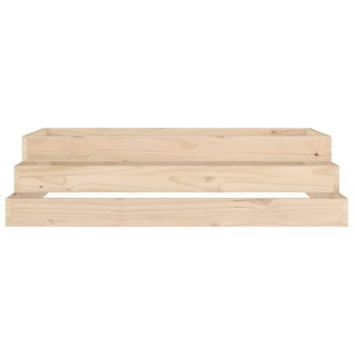 vidaXL Jardinera de madera maciza de pino 110x110x27 cm