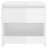 vidaXL Mesitas de noche 2 uds contrachapada blanco brillo 40x30x30 cm