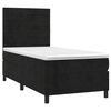 vidaXL Cama box spring con colch&oacute;n terciopelo negro 90x200 cm