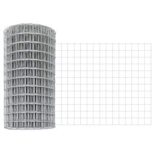 vidaXL Cerca Euro Plateado 0.8 x 10 m