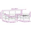 vidaXL Conjunto de Sof&aacute;s de Jard&iacute;n 6 pcs Marr&oacute;n Cera Pino macizo